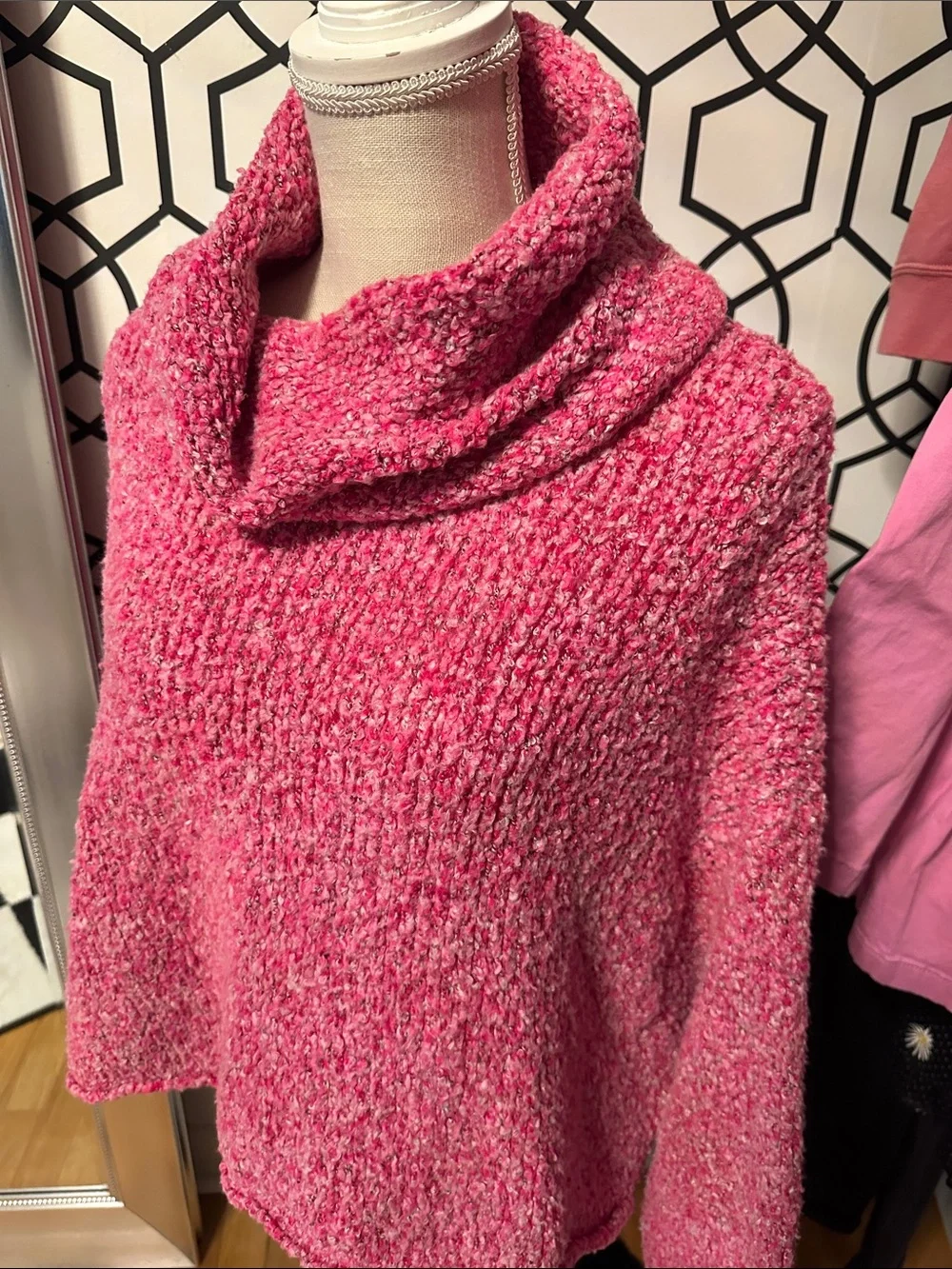 Free people Pink Cowl Neck Women's Sweater